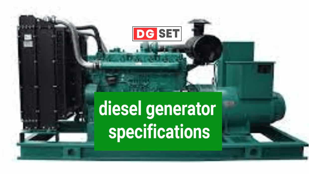Diesel Generator Specifications A Comprehensive Guide
