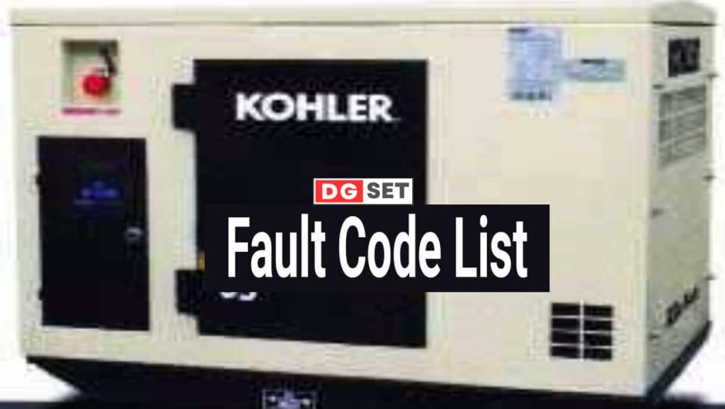 kohler generator fault code list
