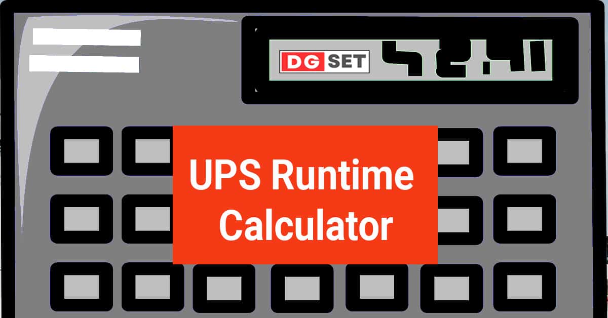 UPS Runtime Calculator Ensuring Uninterrupted Power Supply