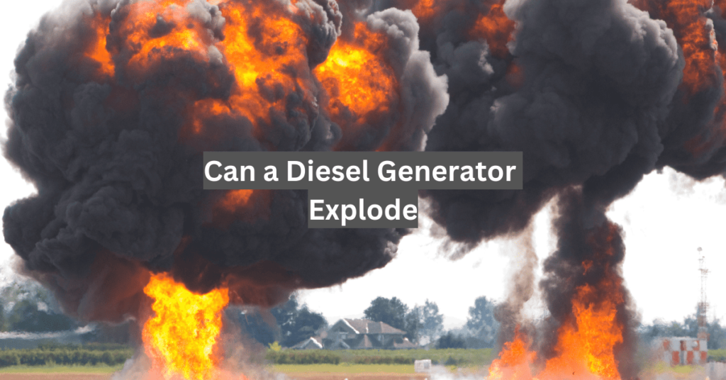 can a diesel generator explode
