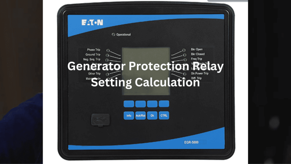 generator protection relay setting calculation