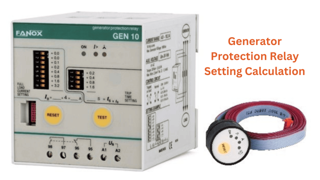 generator protection relay setting calculation