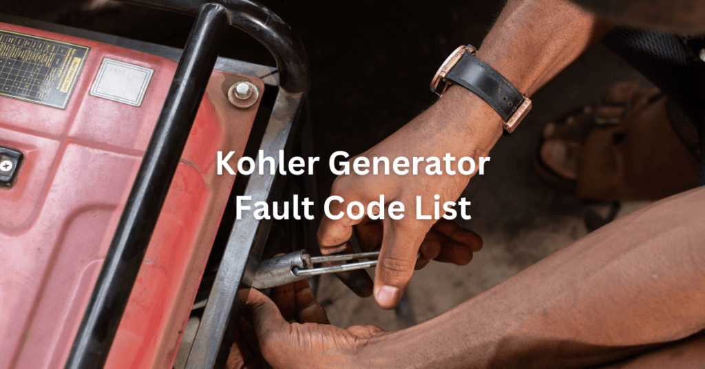 Kohler Generator Fault Code List  : Essential Troubleshooting Solutions
