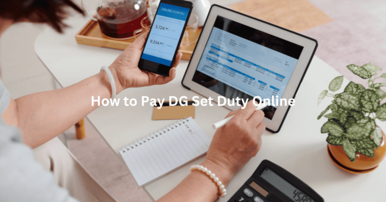 how to pay dg set duty online