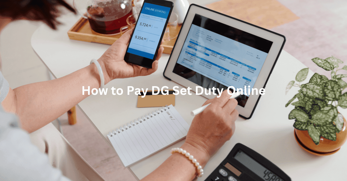 how to pay dg set duty online