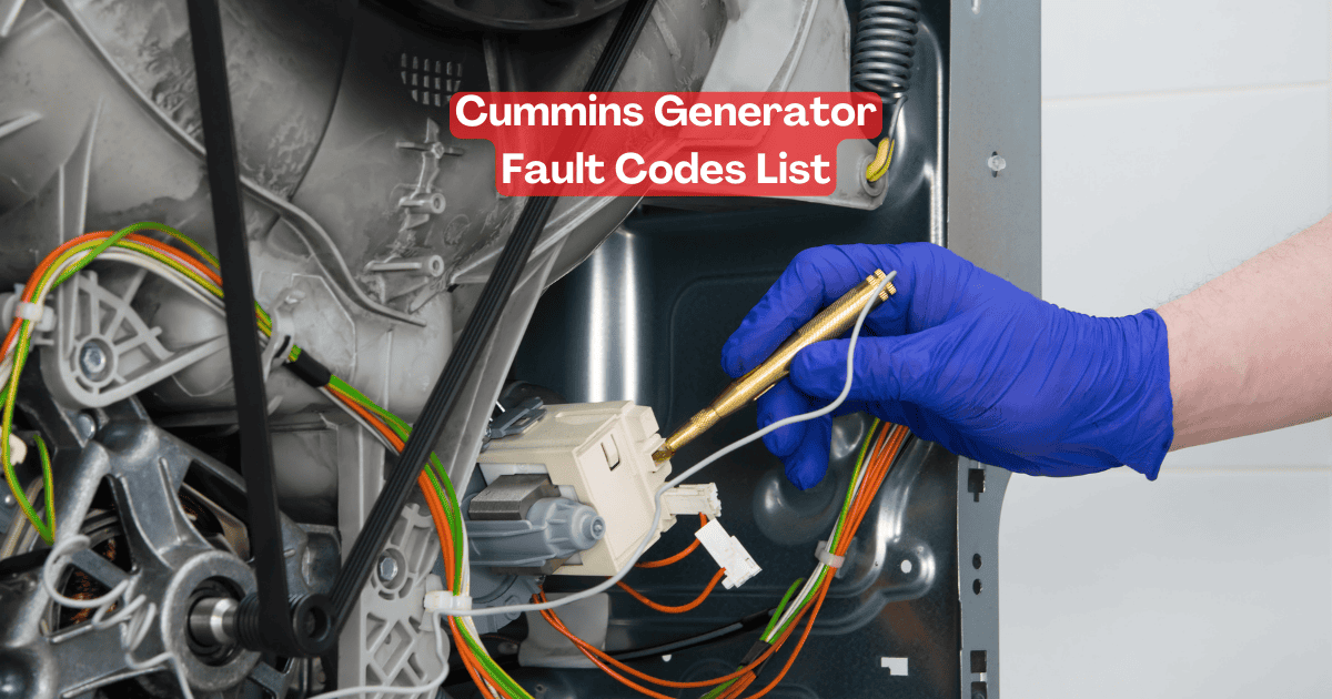 Cummins Generator Fault Codes List 781, 2972, 1845, 1448, 1312, 1464