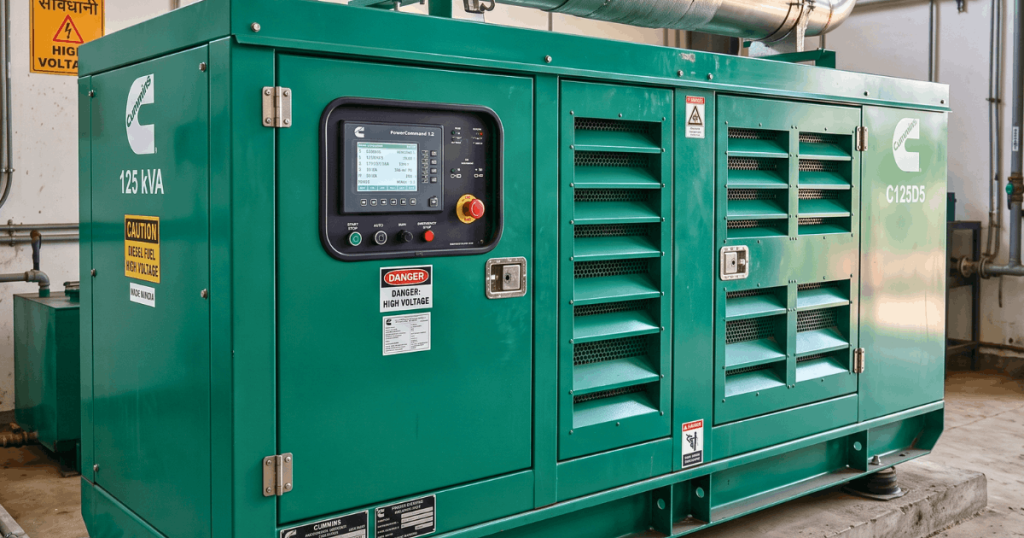 125 kVA Cummins generator C125D5 with PowerCommand control panel