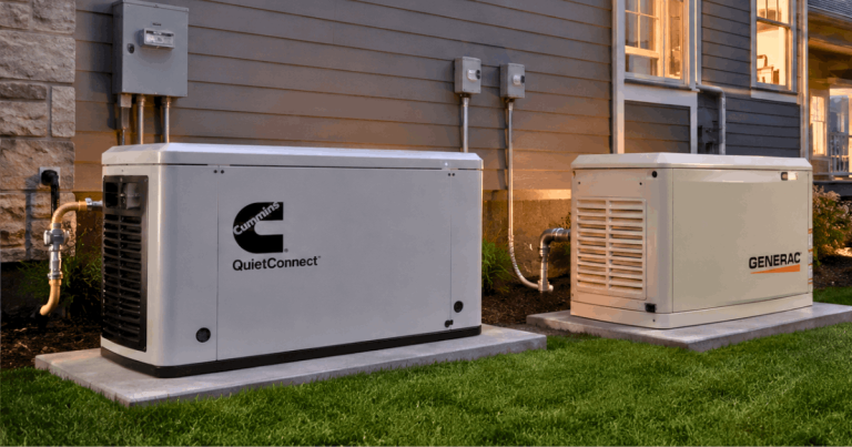 Cummins QuietConnect vs Generac standby generator comparison